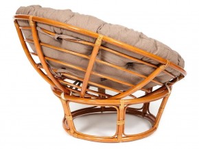 Кресло Papasan 23/01 W с подушкой Cognac, экошерсть Коричневый в Сатке - satka.mebel74.com | фото 2