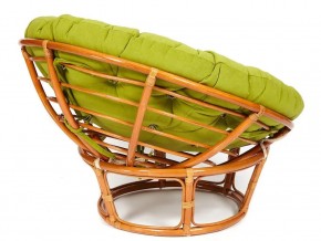 Кресло Papasan 23/01 W с подушкой Cognac, флок Олива в Сатке - satka.mebel74.com | фото 2