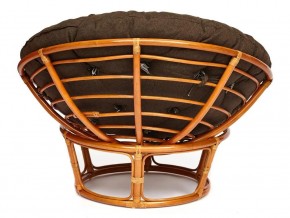 Кресло Papasan 23/01 W с подушкой Cognac, ткань Коричневый в Сатке - satka.mebel74.com | фото 2