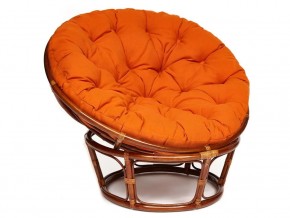 Кресло Papasan 23/01 W с подушкой Pecan, ткань Оранжевый в Сатке - satka.mebel74.com | фото