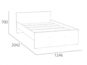 Кровать 1200 НМ 011.53-02 Симпл Дуб Сонома в Сатке - satka.mebel74.com | фото 2