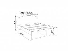 Кровать 1200R Осло модуль М08 с настилами Лайт Цемент светлый в Сатке - satka.mebel74.com | фото 2