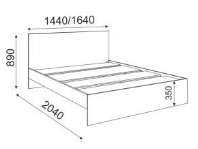 Кровать 1400 Осло модуль 4 в Сатке - satka.mebel74.com | фото 2