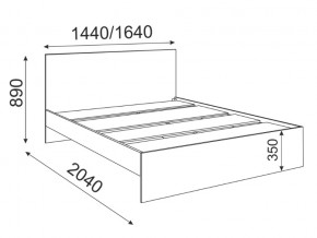 Кровать 1400 Осло модуль 4 с ящиками Дуб золото в Сатке - satka.mebel74.com | фото 2