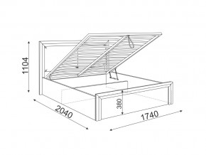 Кровать 1600 подъемная с мягкой частью Глэдис М32 в Сатке - satka.mebel74.com | фото 2