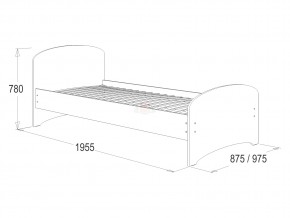 Кровать-4 одинарная 800*1900 млечный дуб в Сатке - satka.mebel74.com | фото 2