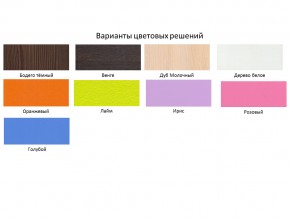 Кровать чердак Кадет 1 с лестницей Белое дерево-Голубой в Сатке - satka.mebel74.com | фото 2