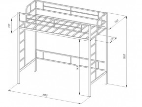 Кровать чердак Севилья 1-1 слоновая кость в Сатке - satka.mebel74.com | фото 2