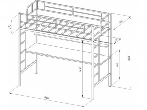 Кровать чердак Севилья 1 Черная в Сатке - satka.mebel74.com | фото 2