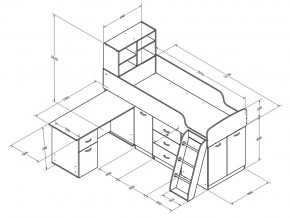 Кровать Дюймовочка 1 Голубой в Сатке - satka.mebel74.com | фото 2