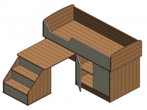 Кровать Дюймовочка 2 Оранжевая в Сатке - satka.mebel74.com | фото 3