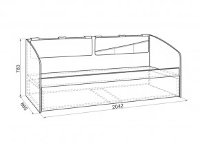 Кровать Форсаж дуб крафт золотой/белый в Сатке - satka.mebel74.com | фото 2