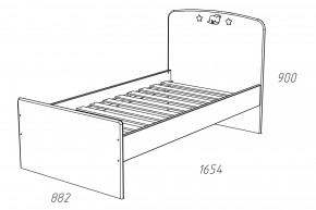 Кровать Лилу НМ 041.07 М Слоники в Сатке - satka.mebel74.com | фото 2