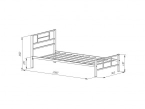 Кровать металлическая Кадис Коричневый в Сатке - satka.mebel74.com | фото 2