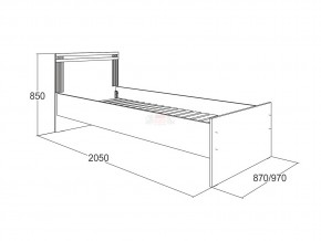 Кровать одинарная Ольга 18 900 в Сатке - satka.mebel74.com | фото 2