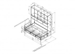 Кровать с антресолью Дельта Нэкст 21.04 белый в Сатке - satka.mebel74.com | фото 3