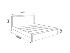 Кровать с настилом Беатрис модуль 6 Дуб млечный в Сатке - satka.mebel74.com | фото 2