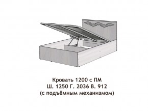 Кровать с подъёмный механизмом Диана 1200 в Сатке - satka.mebel74.com | фото 2