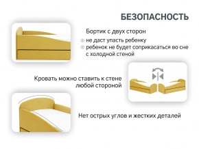 Кровать с ящиком Letmo горчичный (велюр) в Сатке - satka.mebel74.com | фото 4