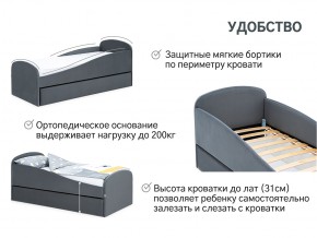 Кровать с ящиком Letmo графит (велюр) в Сатке - satka.mebel74.com | фото 11