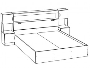 Кровать с закроватным модулем Бася КР 552 Крафт в Сатке - satka.mebel74.com | фото 2