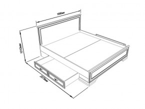 Кровать S320-LOZ/180 с выкатными тумбами Кентаки Белый в Сатке - satka.mebel74.com | фото 2