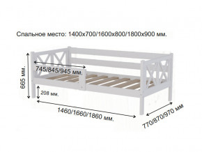 Кровать софа Аист-3 Классика белый 1400х700 мм в Сатке - satka.mebel74.com | фото 2