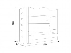 Кровать-трансформер Сити сонома/белый в Сатке - satka.mebel74.com | фото 2