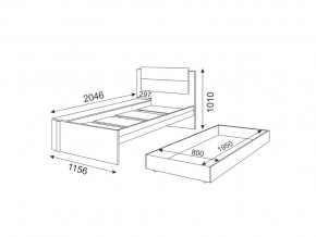 Кровать Волкер модуль 14 в Сатке - satka.mebel74.com | фото 3