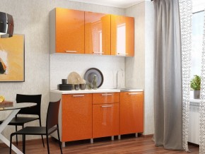 Кухня 1500 блестки оранж в Сатке - satka.mebel74.com | фото