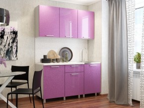 Кухня 1500 блестки сирень в Сатке - satka.mebel74.com | фото 1