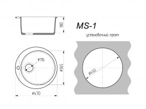 Кухонная мойка MS-1 в Сатке - satka.mebel74.com | фото 2