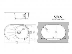 Кухонная мойка MS-5 в Сатке - satka.mebel74.com | фото 2