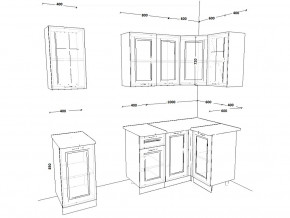 Кухонный гарнитур 11 Белый Вегас 1800х1000 мм в Сатке - satka.mebel74.com | фото 2