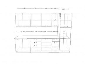 Кухонный гарнитур 16 Грецкий орех 3000 в Сатке - satka.mebel74.com | фото 2