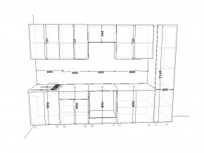 Кухонный гарнитур 17 Белый Вегас 3000 мм в Сатке - satka.mebel74.com | фото 2