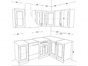 Кухонный гарнитур 2 Белый Вегас 1600х1400 мм в Сатке - satka.mebel74.com | фото 2