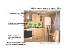 Кухонный гарнитур 2 Грецкий орех 1000 в Сатке - satka.mebel74.com | фото 2