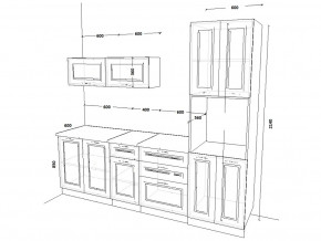 Кухонный гарнитур 3 Белый Вегас 2400 мм в Сатке - satka.mebel74.com | фото 2