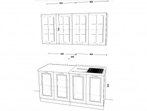 Кухонный гарнитур 6 Белый Вегас 1600 мм в Сатке - satka.mebel74.com | фото 2