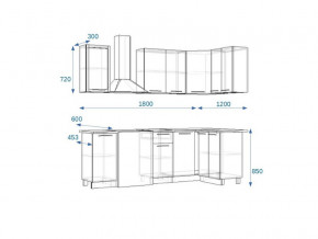 Кухонный гарнитур 6Р РоялВуд 1800*1200 мм в Сатке - satka.mebel74.com | фото 2