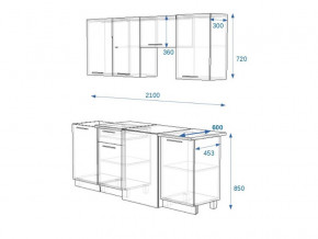 Кухонный гарнитур 8Р РоялВуд 2100 мм в Сатке - satka.mebel74.com | фото 2