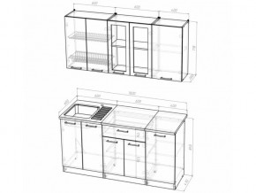 Кухонный гарнитур Алина стандарт 1600 мм в Сатке - satka.mebel74.com | фото 5