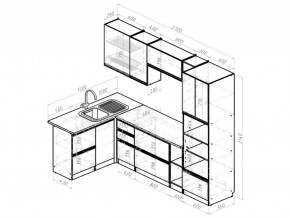 Кухонный гарнитур Амели мега прайм 1500х2700 мм в Сатке - satka.mebel74.com | фото 6