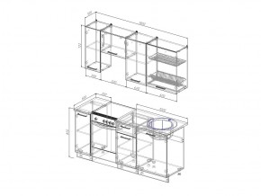 Кухонный гарнитур Антрацит 1800 в Сатке - satka.mebel74.com | фото 3