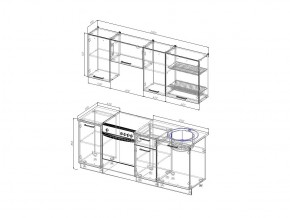 Кухонный гарнитур Антрацит 2000 в Сатке - satka.mebel74.com | фото 3