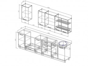 Кухонный гарнитур Бланка 2800 в Сатке - satka.mebel74.com | фото 2