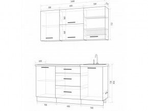 Кухонный гарнитур Флоренс Грин 1600 в Сатке - satka.mebel74.com | фото 4