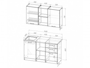 Кухонный гарнитур Лариса медиум 4 1400 мм в Сатке - satka.mebel74.com | фото 5