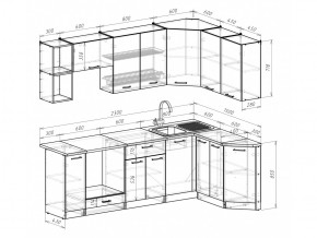 Кухонный гарнитур Лариса прайм 5 2300х1500 мм в Сатке - satka.mebel74.com | фото 6